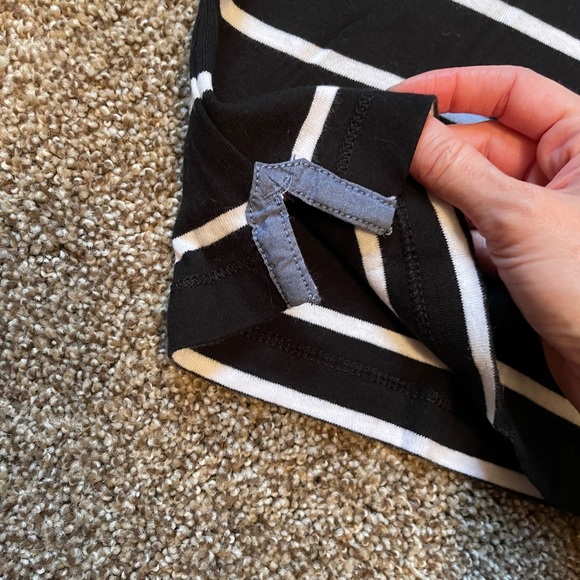 Ralph Lauren Jeans Company 3/4th Sleeve Tee Black and White Striped Small - Picture 6 of 7